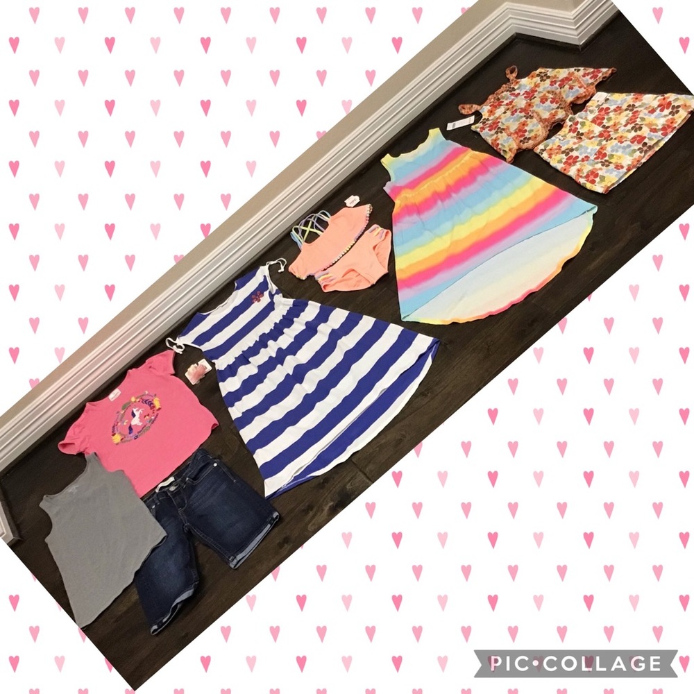 Lot of 10 Girls Summer Hanna Andersson Justice 7/8